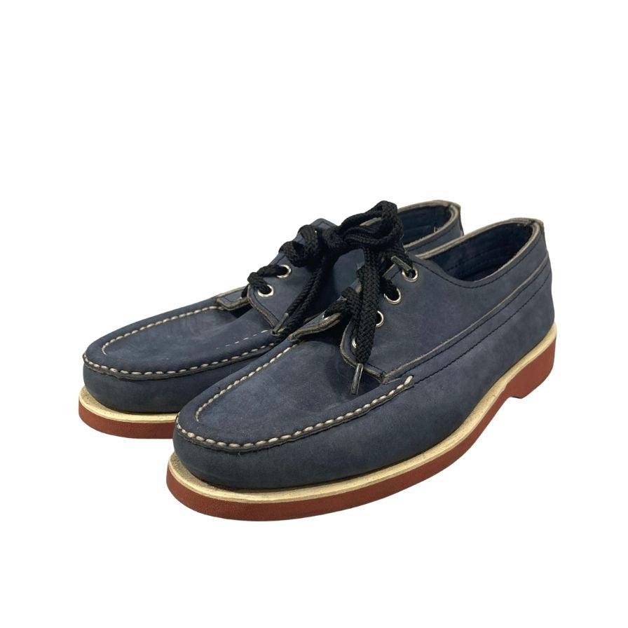 ラッセルモカシン デッキシューズ スエード メンズ ネイビー サイズ6.5E RUSSELL MOCCASIN 約25.0cm【AFC34】