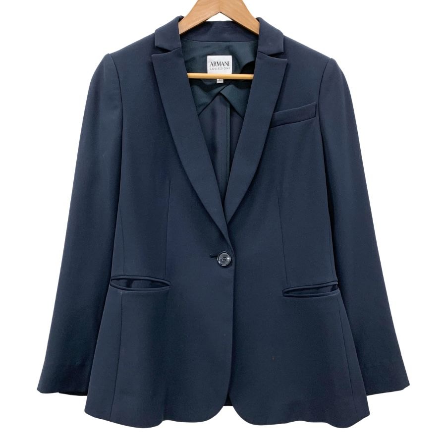 中古◆アルマーニコレッツェオーニ テーラードジャケット シングル 1B レディース サイズ40 ARMANI COLLEZIONI 【AFB15】