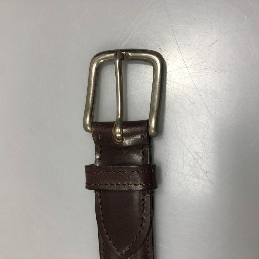 ホワイトハウスコックス レザーベルト カーフ 本革 B9427 ブラウン シルバー バックル Whitehouse cox【AFI8】