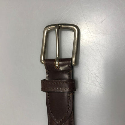 ホワイトハウスコックス レザーベルト カーフ 本革 B9427 ブラウン シルバー バックル Whitehouse cox【AFI8】