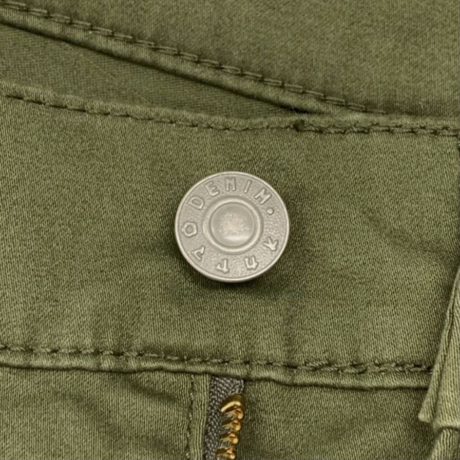 岡山デニム チノパン コットン カーキ サイズM OKAYAMA DENIM 【AFB40】