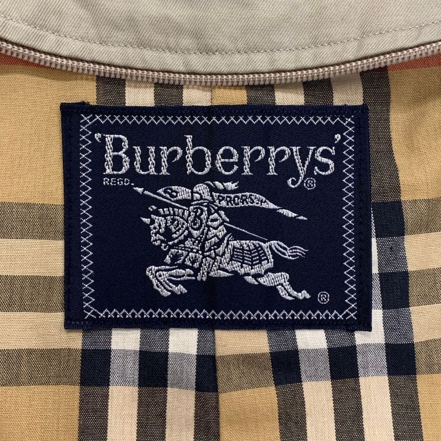 中古◆バーバリー バルカラーコート 旧タグ ヴィンテージ ベージュ メンズ サイズM Burberry 【AFA18】