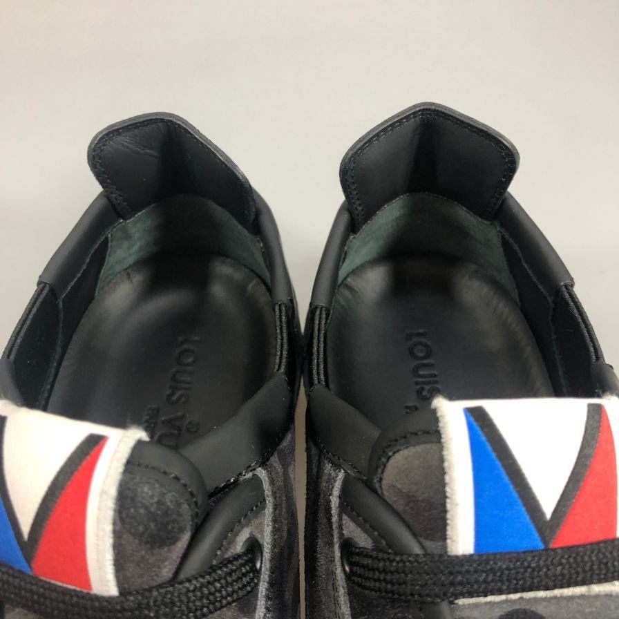 ルイヴィトン スニーカー ガストンV サイドゴア ローカット 迷彩柄 メンズ サイズ5.5 LOUIS VUITTON 約24.5cm【AFD9-2】