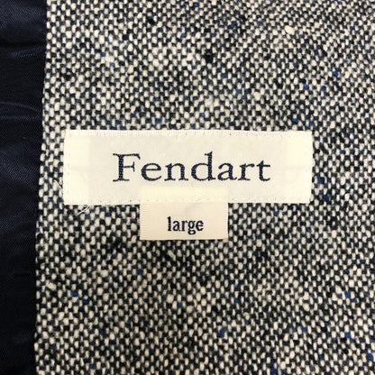 美品◆フェンダール シングルブレスト ジャケット カシミア メンズ サイズL グレー FENDART 【AFB3】
