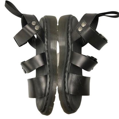 ドクターマーチン レザーサンダル グリフォン ブラック UK6 メンズ Dr.Martens GRYPHON 約24.5cm【AFC47】
