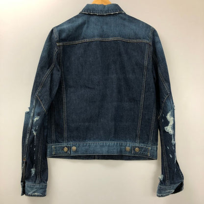 極美品◆バルマン デニムジャケット ダメージ加工 TC015017D 日本製 メンズ インディゴ サイズ46 BALMAIN 【AFA17】