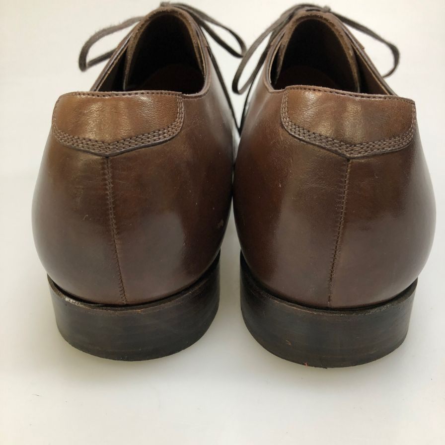 宮城興業 レザーシューズ パンチドキャップトゥ ダービー  ブラウン メンズ サイズ10 Miyagi Kogyo 約28.0cm【AFC29】