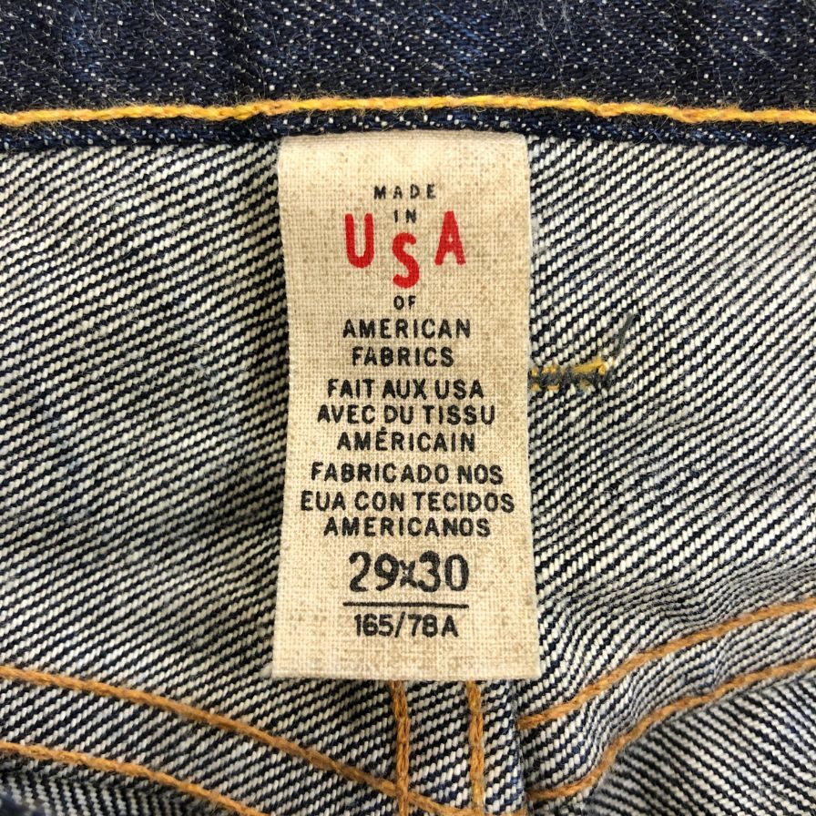 ダブルアールエル ラルフローレン デニムパンツ ボタンフライ インディゴ メンズ サイズ W29 L30 RRL RALPH LAUREN 【AFB20】