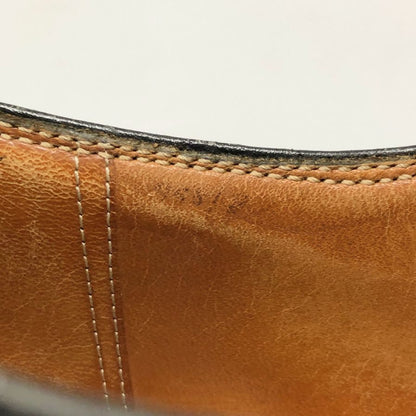 レクレルール プレーントゥコードバン ストレートチップ メンズ サイズ 8 ブラック LECLAIREUR 約26.5cm【AFC43】