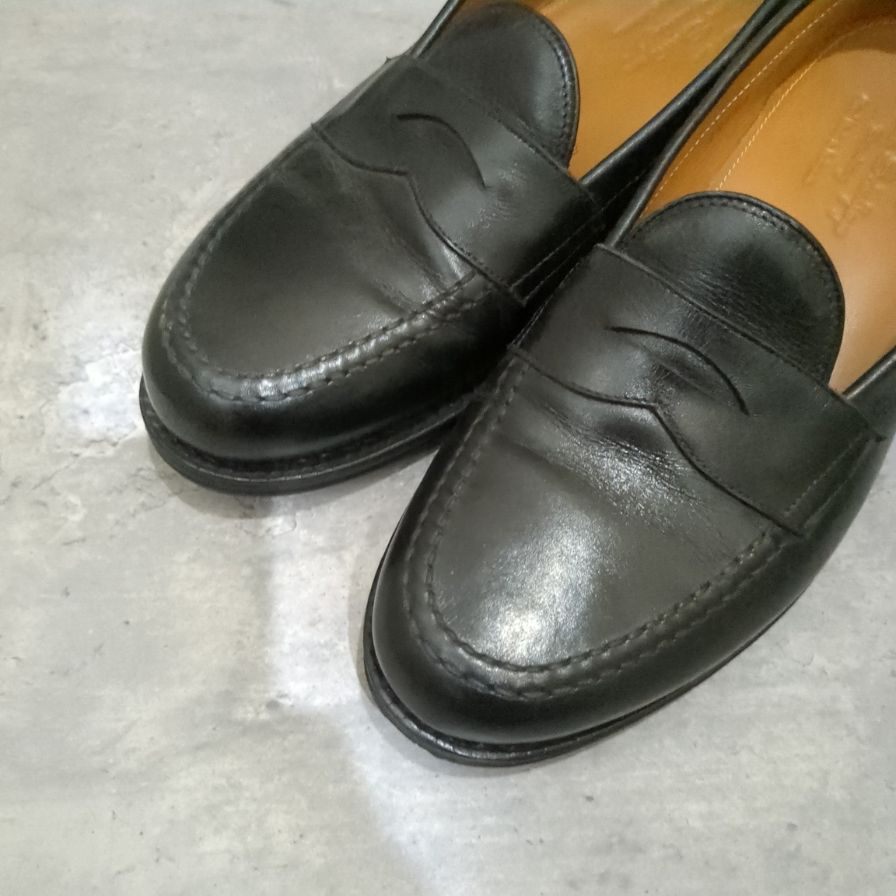 ジャランスリワヤ コインローファー 98324 カーフ ブラック メンズ サイズUK6 Jalan Sriwijaya ローファー 約24.5cm【LA】【中古】
