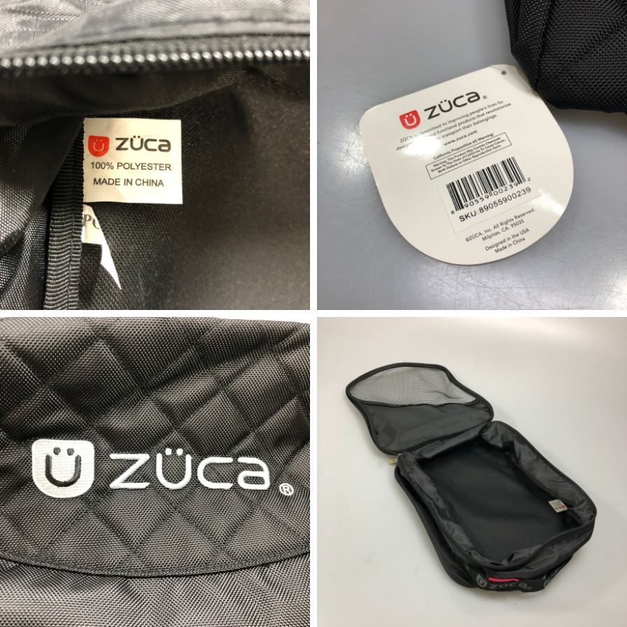 ズーカ キャリーケースカバー パッキングポーチ ブラック ナイロン ZUCA 3点セット【AFE5】【中古】