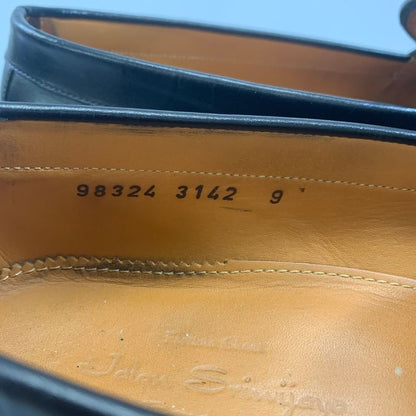 ジャランスリワヤ レザーシューズ コインローファー カーフ 98324 メンズ ブラック サイズ9 Jalan Sriwijaya 約27.5cm【AFC31】