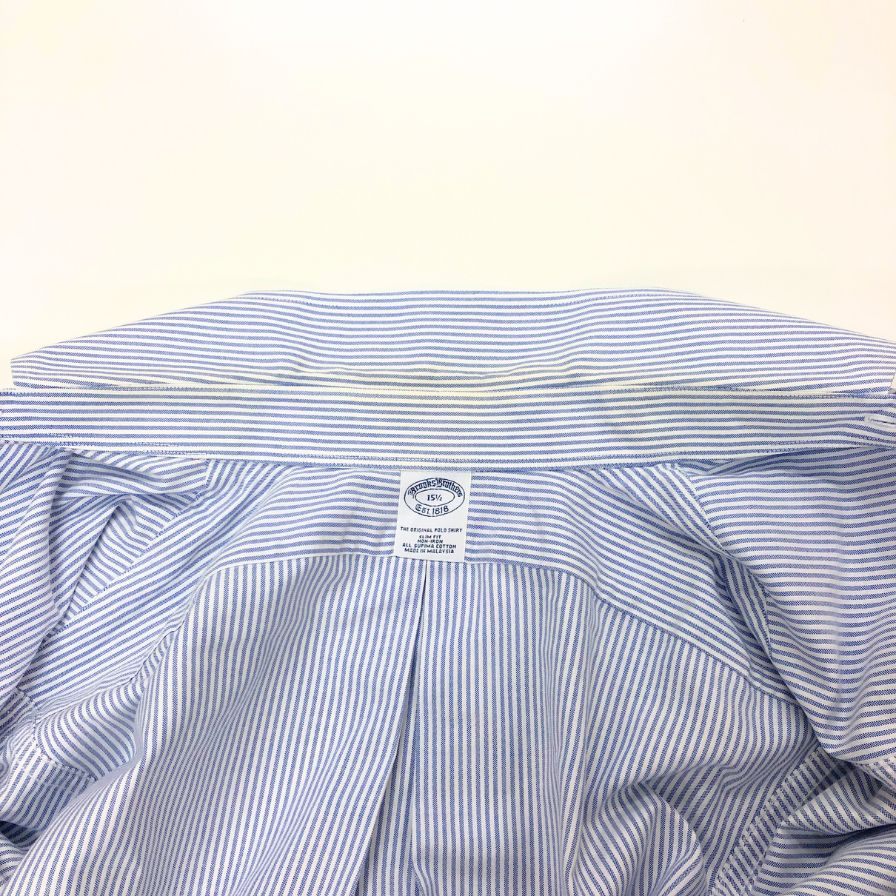 ブルックスブラザーズ ストライプ 半袖 ボタンダウンシャツ 15 Brooks Brothers ブルックスブラザーズ ボタンダウン シャツ 未