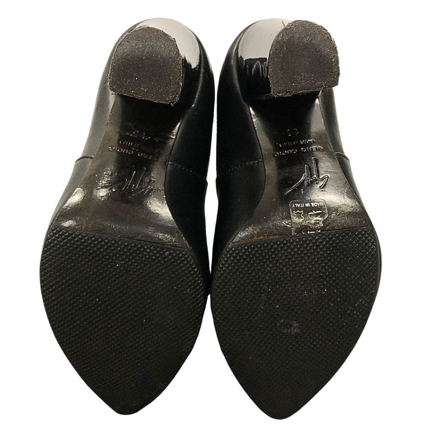 ベロクオイオ ヒールブーツ ブラック サイズ35 VERO CUOIO 約22.5cm【AFC42】