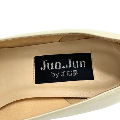 ジュンジュンバイ新宿屋 ハイヒール レザー 6500 ホワイト サイズ25cm レディース Jun.Jun by shinjukuya 約25.0cm【7-12】