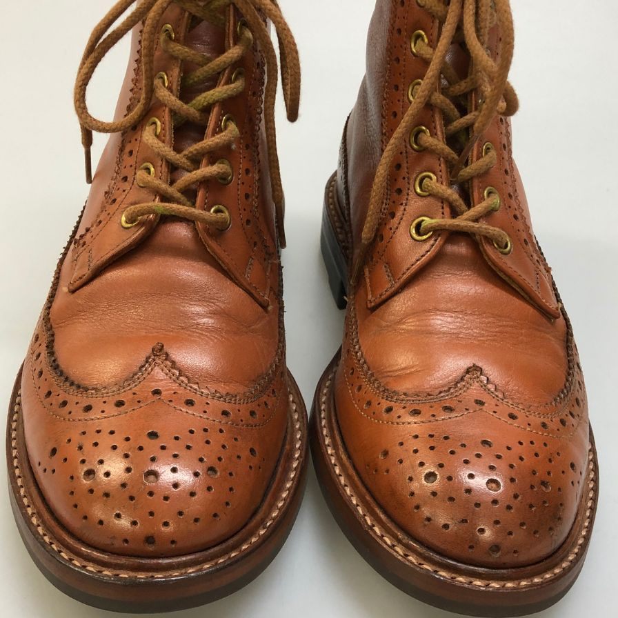 トリッカーズ モールトン 7309  ウィングチップ  メンズ サイズ 6.5 ブラウン Tricker`s ブーツ 約25.0cm【LA】【中古】
