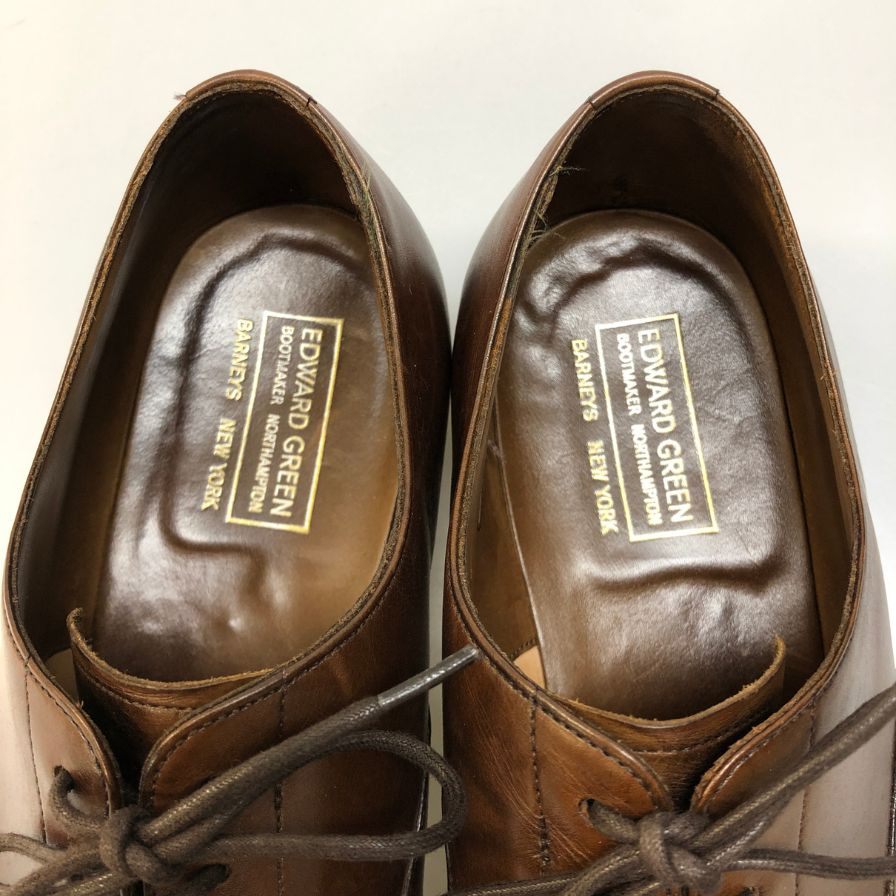 エドワードグリーン ストレートチップ ダークオーク 202ラスト サイズUK8.5E EDWARD GREEN ビジネスシューズ 約27.0cm【LA】【中古】