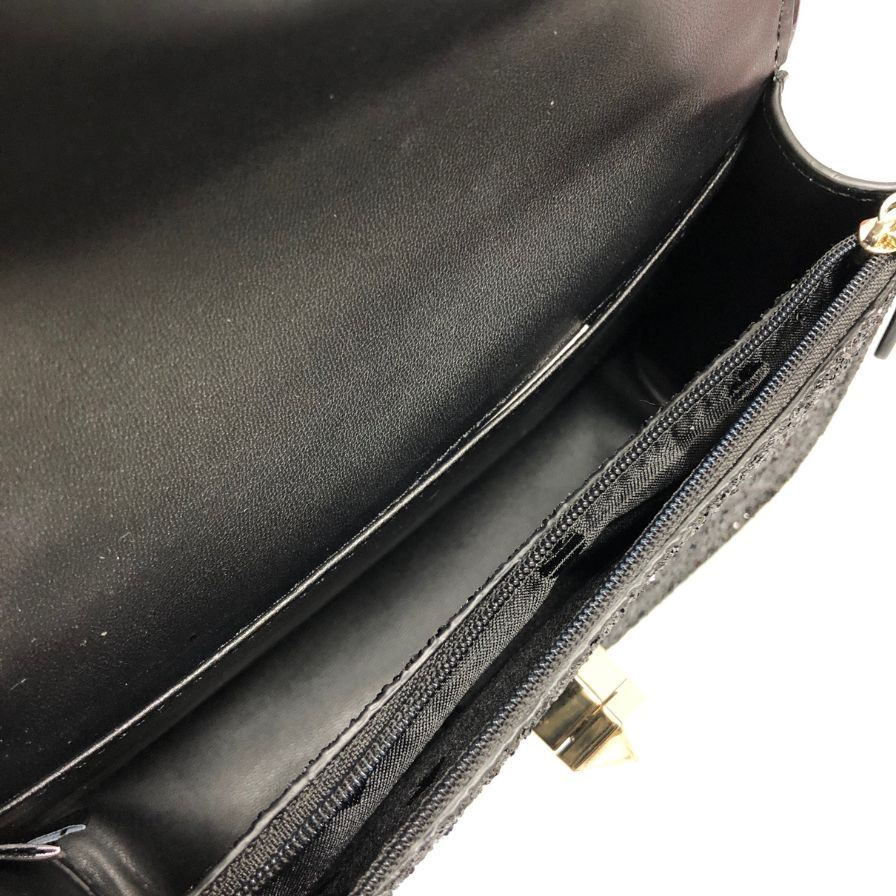 ケイトスペード ハンドバッグ スモール スパンコール レザー 装飾 ブラック Kate spade【AFE1】