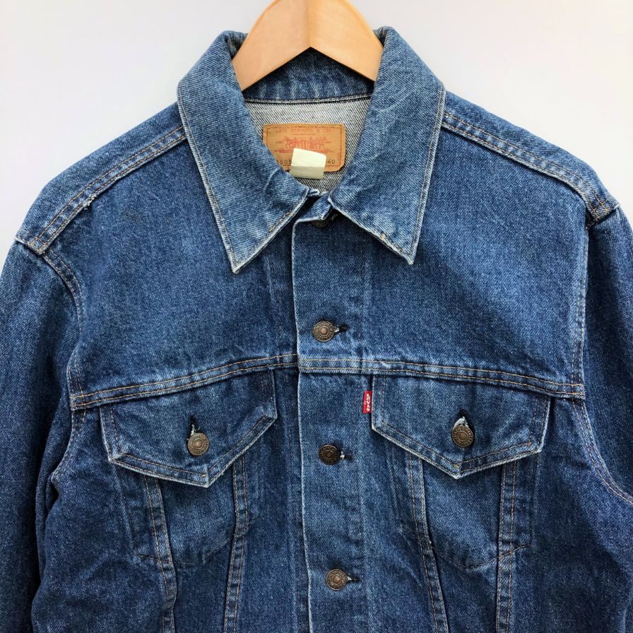 美品◆リーバイス デニムジャケット 70s USA製 VINTAGE スモールe ボタン裏 刻印1 Gジャン ブルー メンズ サイズ40 Levi`s 【AFB39】
