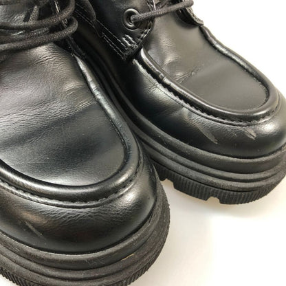 ザラ チャンキーモックシューズ ブラック サイズ39 ZARA 約25.0cm【AFC52】
