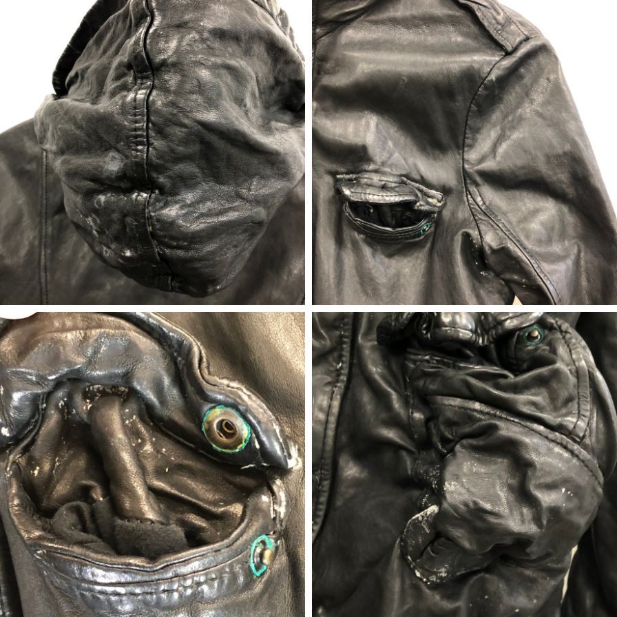 中古■ジョルジオ ブラート レザーコート ラム ブラック サイズ46 メンズ  giorgio brato 【AFA15】