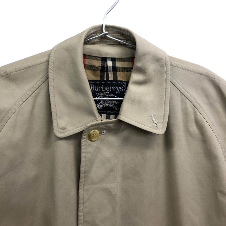 中古◆バーバリー バルカラーコート 旧タグ イングランド製 ライナー付き カーキ メンズ サイズ165 Burberry 【AFA15】