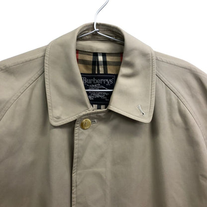 中古◆バーバリー バルカラーコート 旧タグ イングランド製 ライナー付き カーキ メンズ サイズ165 Burberry 【AFA15】