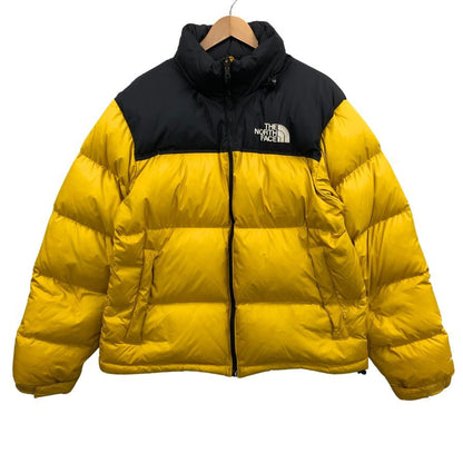 中古◆ザ ノースフェイス ダウンジャケット レトロヌプシ 1996 イエロー×ブラック メンズ サイズM THE NORTH FACE 【AFA12】