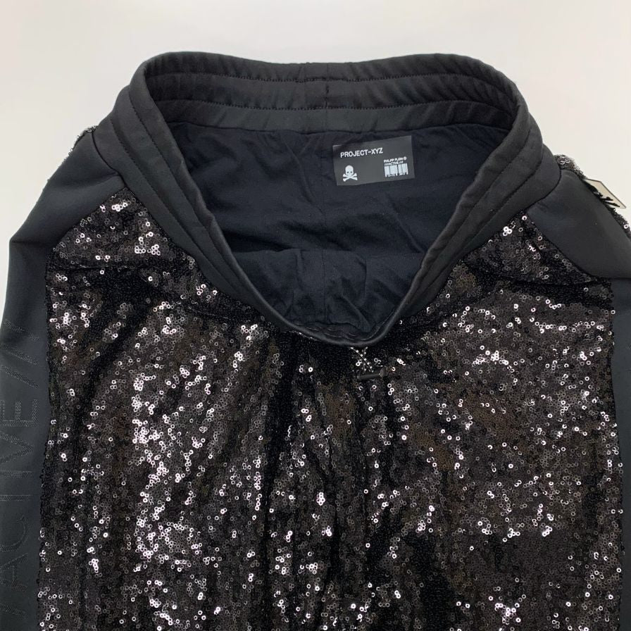 フィリッププレイン PROJECT-XYZ スパンコール スウェットパンツ レディース サイズM ブラック  PHILIPP PLEIN 【AFB20】