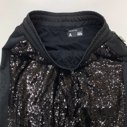 フィリッププレイン PROJECT-XYZ スパンコール スウェットパンツ レディース サイズM ブラック  PHILIPP PLEIN 【AFB20】