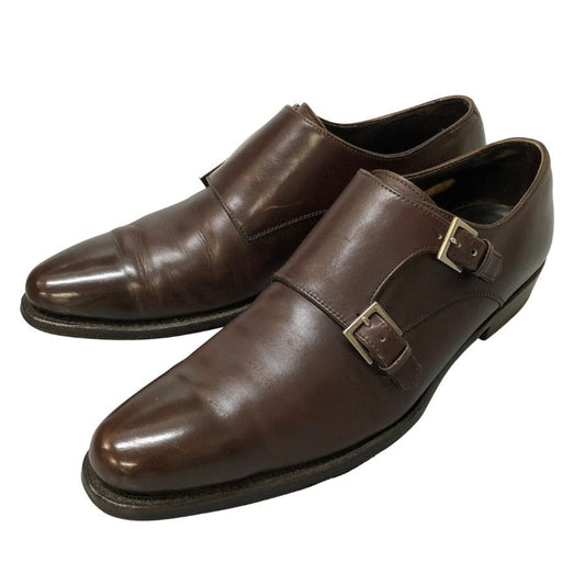 ビームス F Handcrafted Footwear レザーシューズ ダブルモンクストラップ メンズ サイズ6.5 ブラウン BEAMS F 約25.0cm【AFD2】