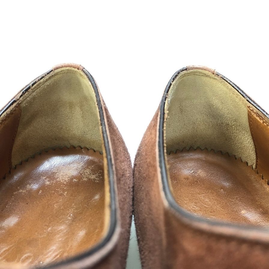 サントーニ レザーシューズ ダブルモンク スエード ブラウン サイズUK6.5 メンズ Santoni 約25.0cm【AFC41】