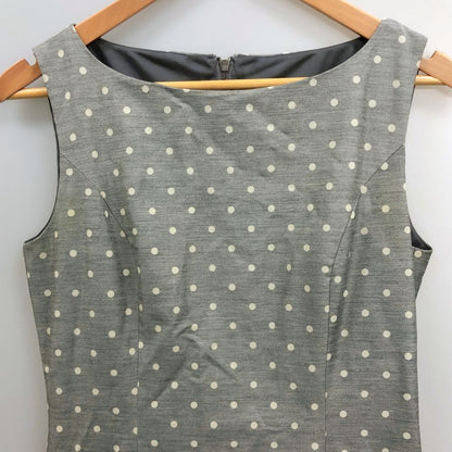 美品◆フォクシー ニューヨーク ワンピース ドット 水玉 28868 グレー レディース サイズ40 FOXEY NEW YORK 【AFB10】