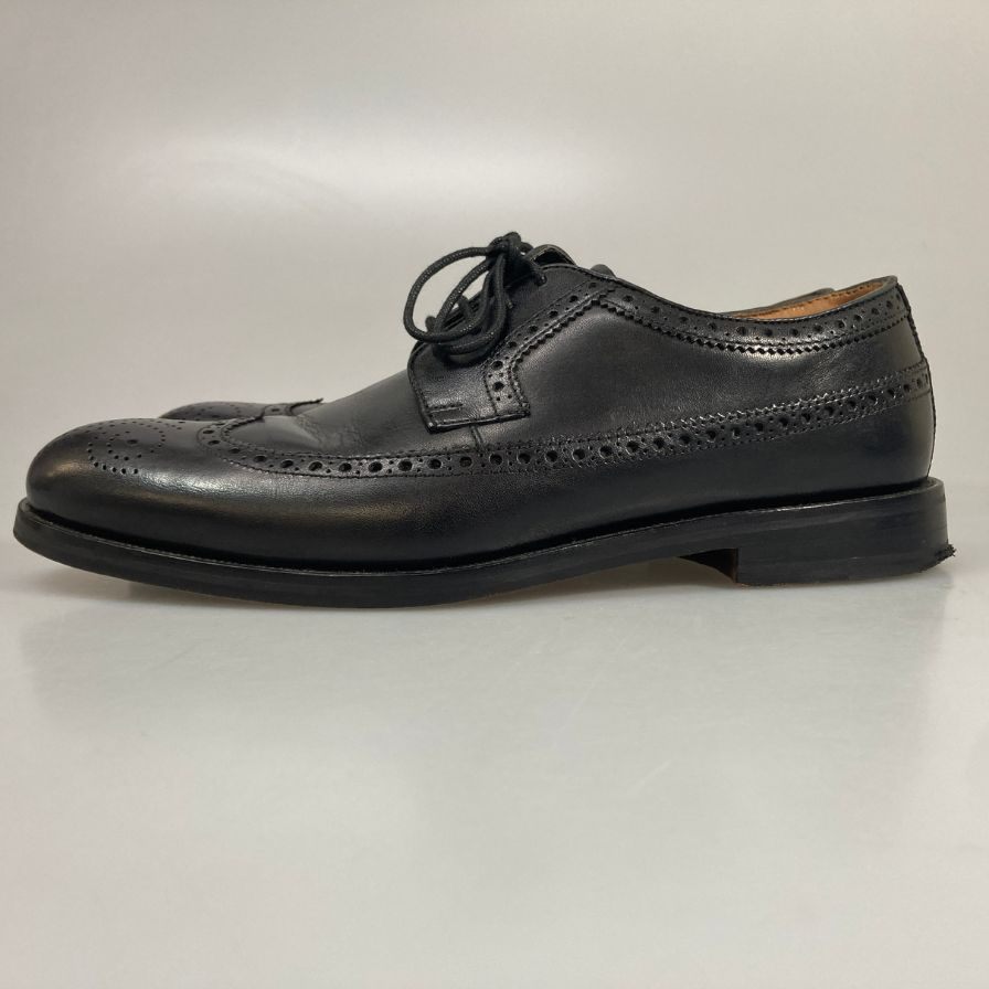 クラークス レザーシューズ フルブローグ カーフ クッションプラスインソール メンズ ブラック サイズUK7 Clarks 約25.5cm【AFC32】