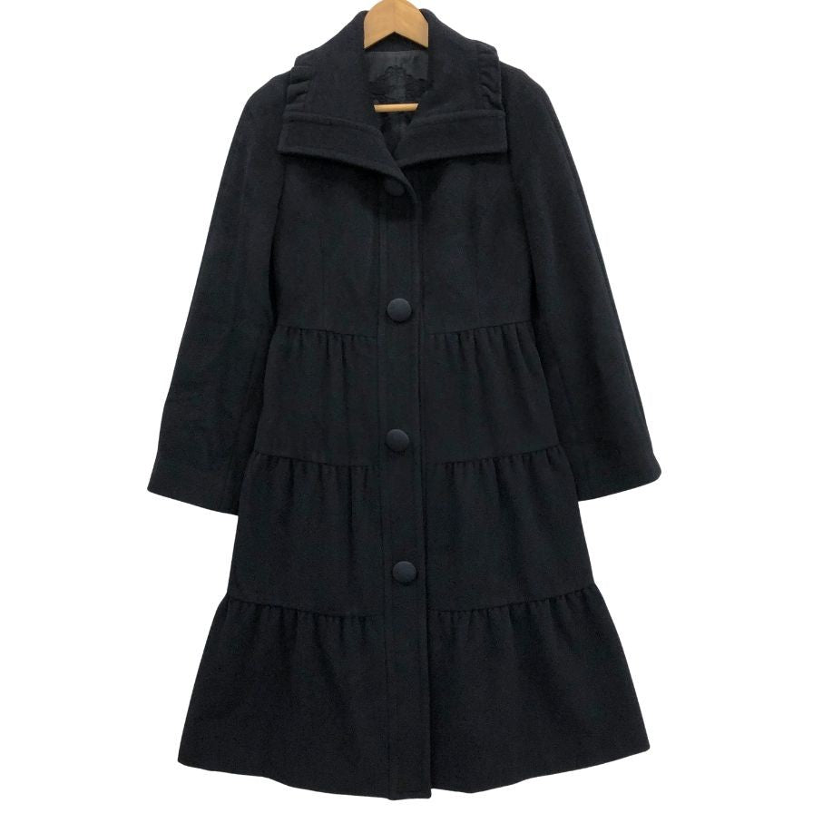 【美品】TO BE CHIC ウールコート　アルパカ混　ビッグカラー　42 美品】TO BE CHIC ウールコート アルパカ混 ビッグカラー 42