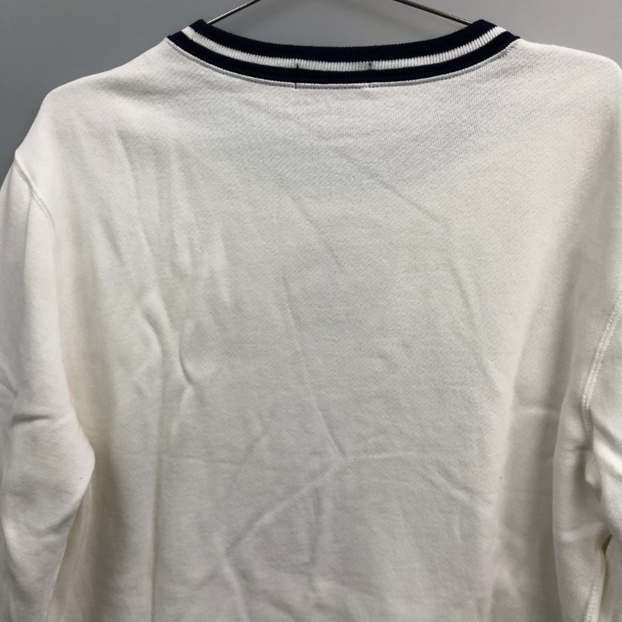 美品◆ポロ ラルフローレン 国内正規 エンブレム トップス 裏起毛 トレーナー メンズ サイズL ホワイト Polo Ralph Lauren 【AFB43】