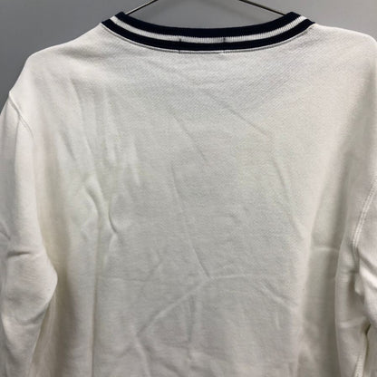 美品◆ポロ ラルフローレン 国内正規 エンブレム トップス 裏起毛 トレーナー メンズ サイズL ホワイト Polo Ralph Lauren 【AFB43】
