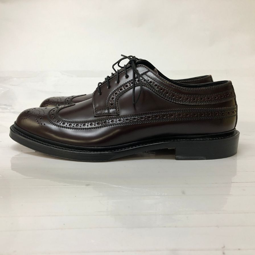 ジョンストン＆マーフィー レザーシューズ ウイングチップ クラウン アリストクラフト メンズ サイズ8 ブラウン JOHNSTON & MURPHY 約26.0cm【AFD2】