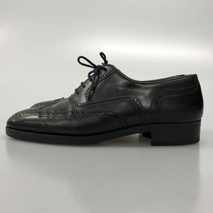 タニノクリスチー レースアップシューズ ウィングチップ ブラック レザー サイズ6.5 メンズ TANINO CRISCI 約25.0cm【AFC4】