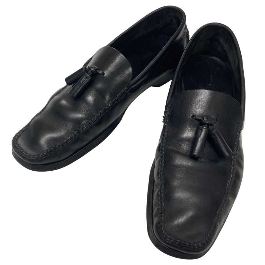 カーシュー タッセルローファー カーフ ブラック サイズ6.5 CAR SHOE 約25.5cm【AFC53】