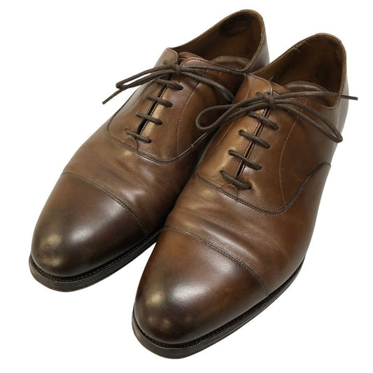 エドワードグリーン ストレートチップ ダークオーク 202ラスト サイズUK8.5E EDWARD GREEN ビジネスシューズ 約27.0cm【LA】【中古】