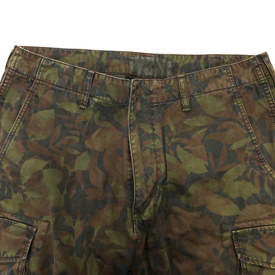 サージュデクレ カーゴパンツ 膝下丈 迷彩 メンズ サイズL ブラウン系 sage de cret 【AFB37】