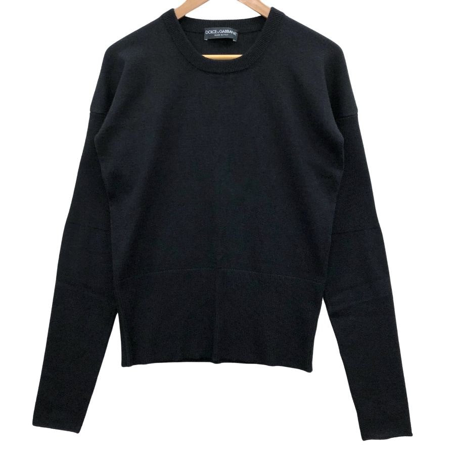 極美品◆ドルチェ&ガッバーナ トップス セーター カシミア100%レディース サイズS ブラック DOLCE&GABBANA 【AFB8】