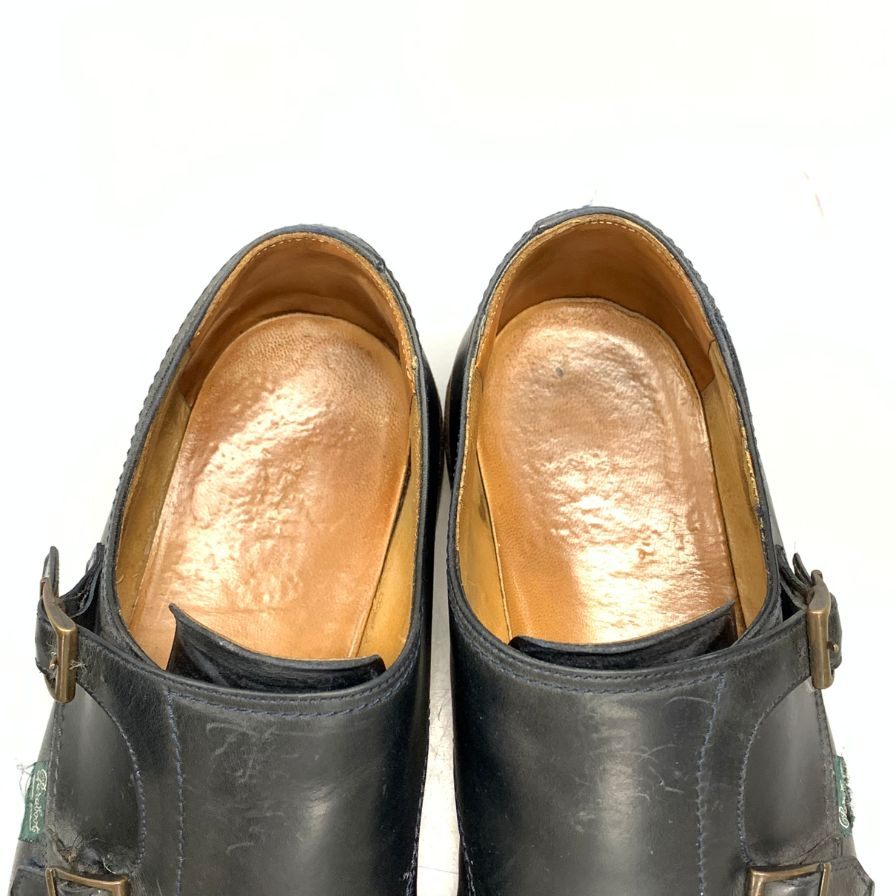 中古◆パラブーツ レザーシューズ ウィリアム ダブルモンク ブラック メンズ サイズ8.5 Paraboot WILLIAM【AFD14】