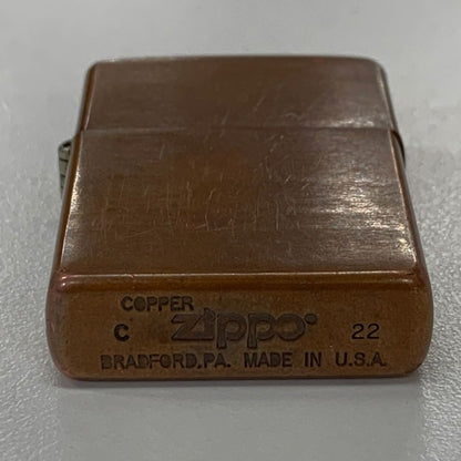 ジッポー ライター 2022年 ソリッド カッパー コッパー 銅 無垢 ブラウン系 ZIPPO COOPER【AFI12】【中古】
