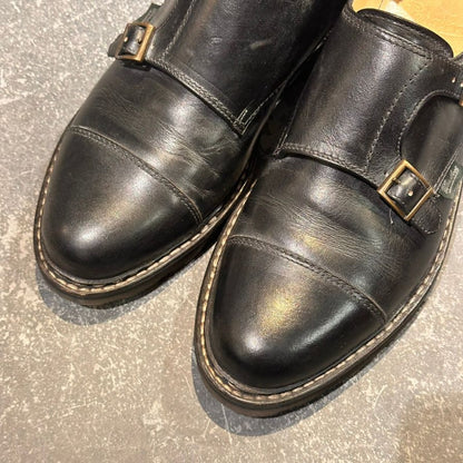 パラブーツ ウィリアム レザーシューズ ダブルモンク ブラック サイズUK7 PARABOOT ビジネスシューズ 約25.5cm【LA】【中古】