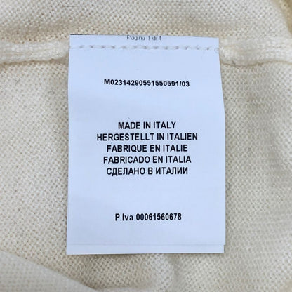 美品◆グランサッソ ニット  モックネック ラナウール メンズ ホワイト サイズ52 Gran Sasso 【AFB13】