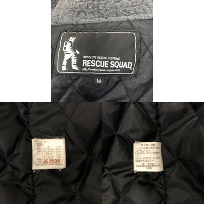 中古◆レスキュースクワッド ファー付 コート ブラック メンズ サイズM RESCUE SQUAD 【AFF23】