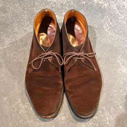 クロケット&ジョーンズ チャッカブーツ チャートシー3 スエード ブラウン サイズUK6.5E CROCKETT&JONES ブーツ 約25.0cm【LA】【中古】