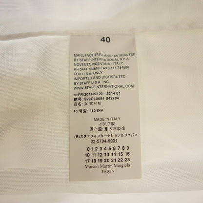 中古◆メゾンマルタンマルジェラ シャツ 長袖 14SS レディース ホワイト サイズ40 Maison Martin Margiela【AFB4】